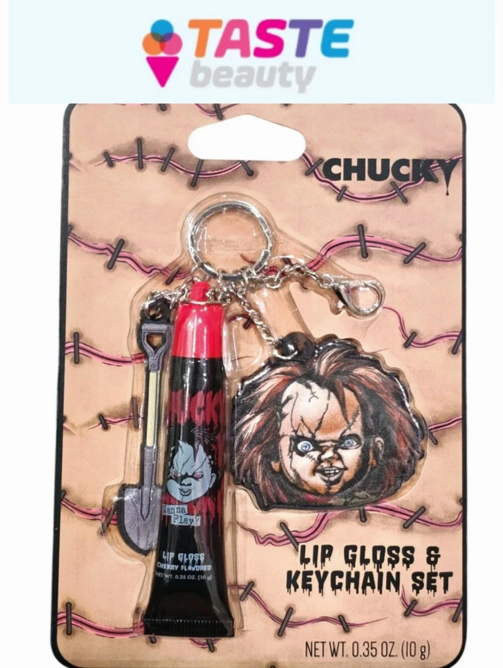 Taste Beauty X Chucky Lip Gloss & Keychain Set